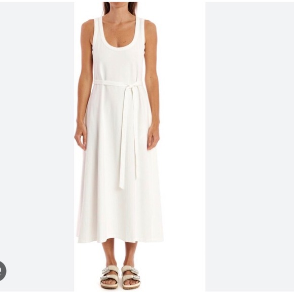 La Ligne Dresses & Skirts - La Ligne 100% Cotton Andie White Belted Sleeveless Beach Boho Coastal Dress M